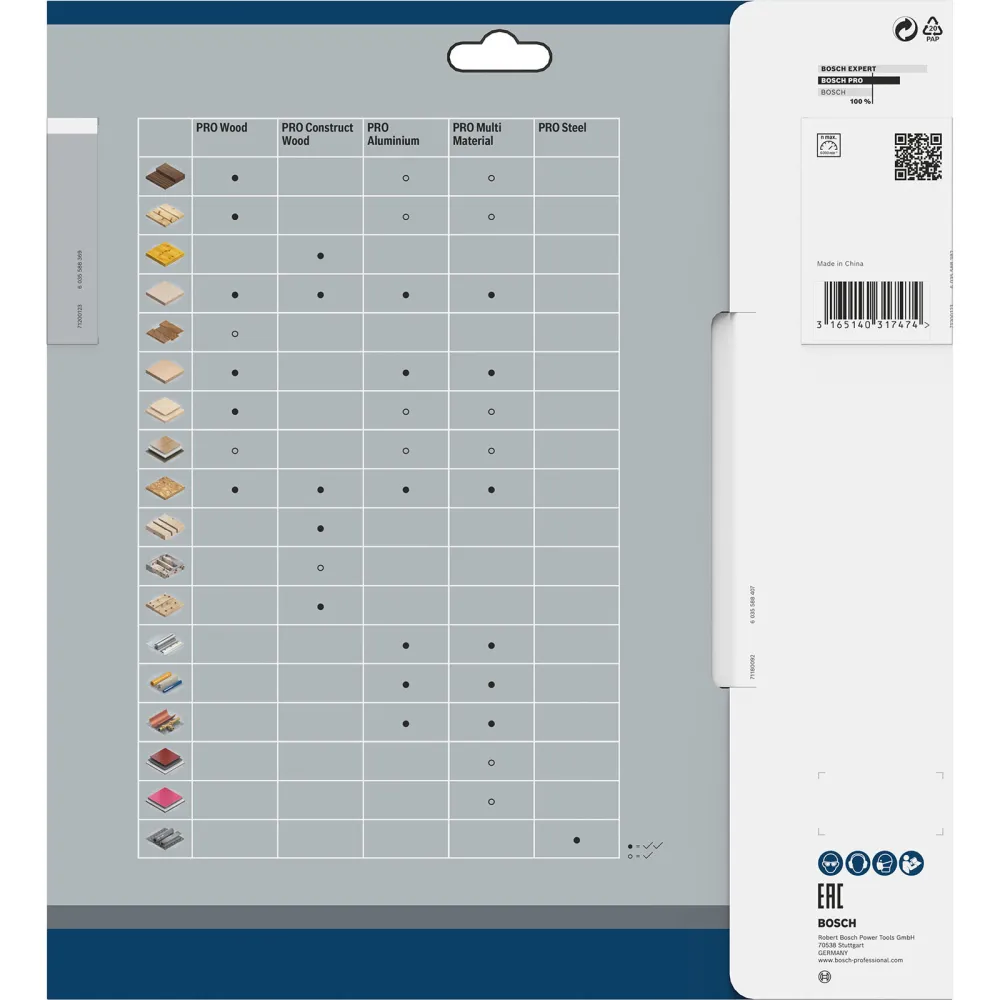 Bosch PRO Multi Material Kreissägeblatt 254 x 3,2 x 30 mm - 2608640449