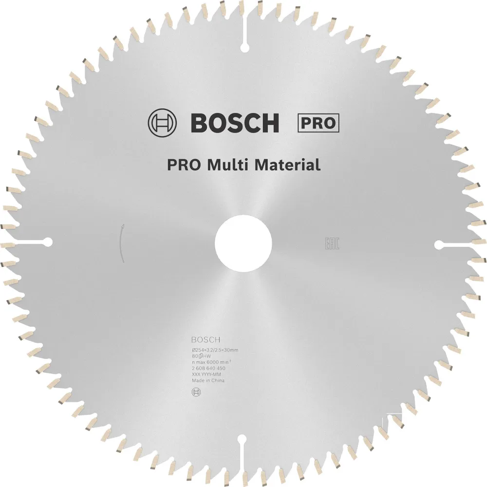 Bosch PRO Multi Material Kreissägeblatt 254 x 3,2 x 30 mm - 2608640450