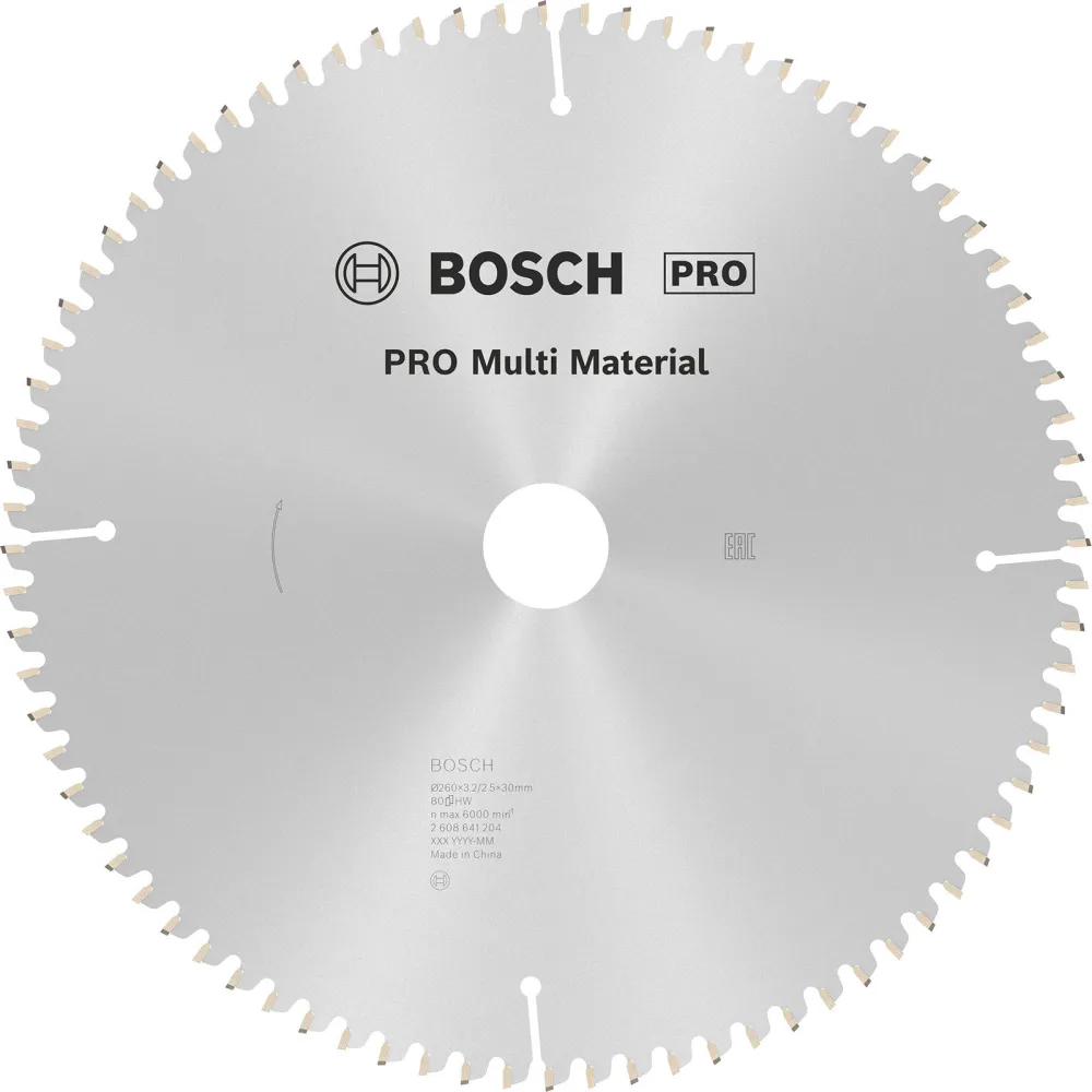 Bosch PRO Multi Material Kreissägeblatt 260 x 3,2 x 30 mm - 2608641204