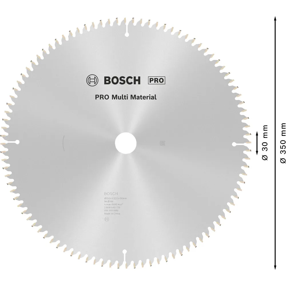 Bosch PRO Multi Material Kreissägeblatt 350 x 3,2 x 30 mm - 2608640770