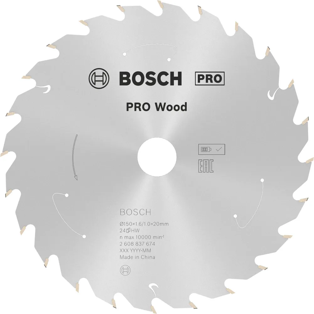 Bosch PRO Wood cordless Blatt für Kreissägen 150 x 1,6 x 20 mm - 2608837674
