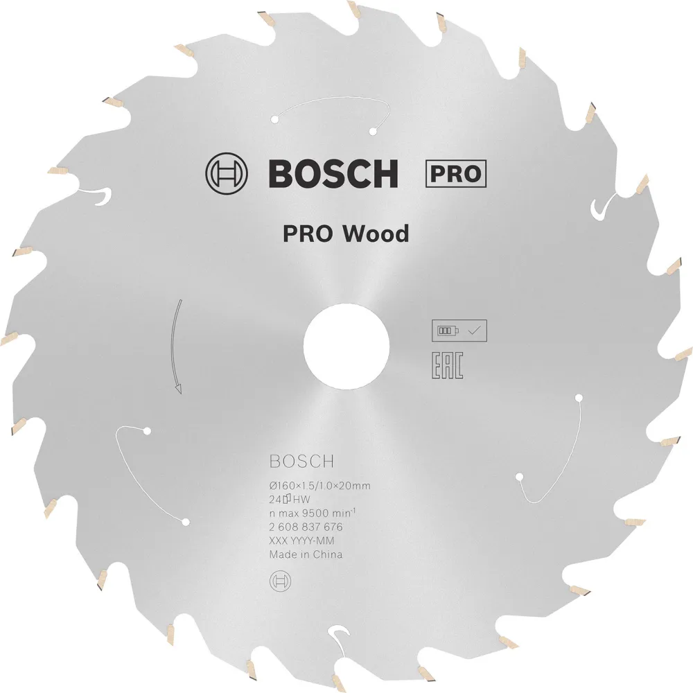 Bosch PRO Wood cordless Blatt für Kreissägen 160 x 1,5 x 20 mm - 2608837676