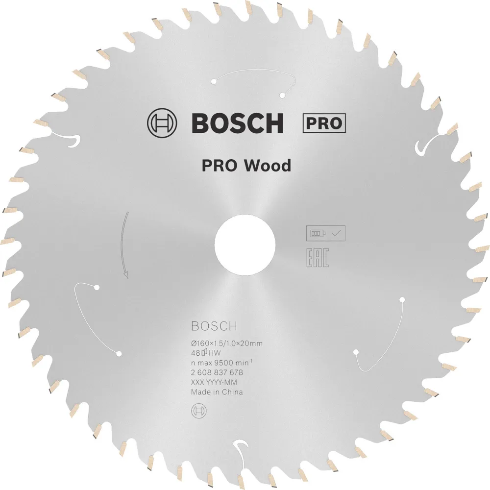 Bosch PRO Wood cordless Blatt für Kreissägen 160 x 1,5 x 20 mm - 2608837678