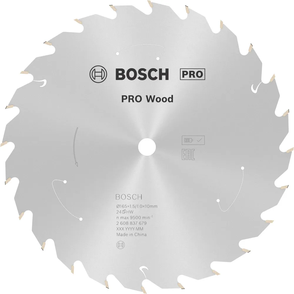 Bosch PRO Wood cordless Blatt für Kreissägen 165 x 1,5 x 10 mm - 2608837679