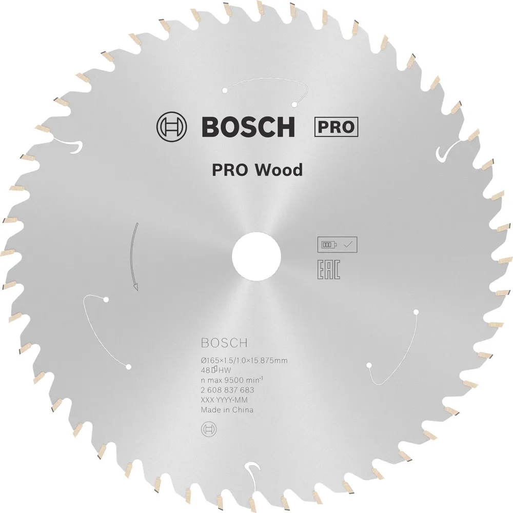 Bosch PRO Wood cordless Blatt für Kreissägen 165 x 1,5 x 15,875 mm - 2608837683
