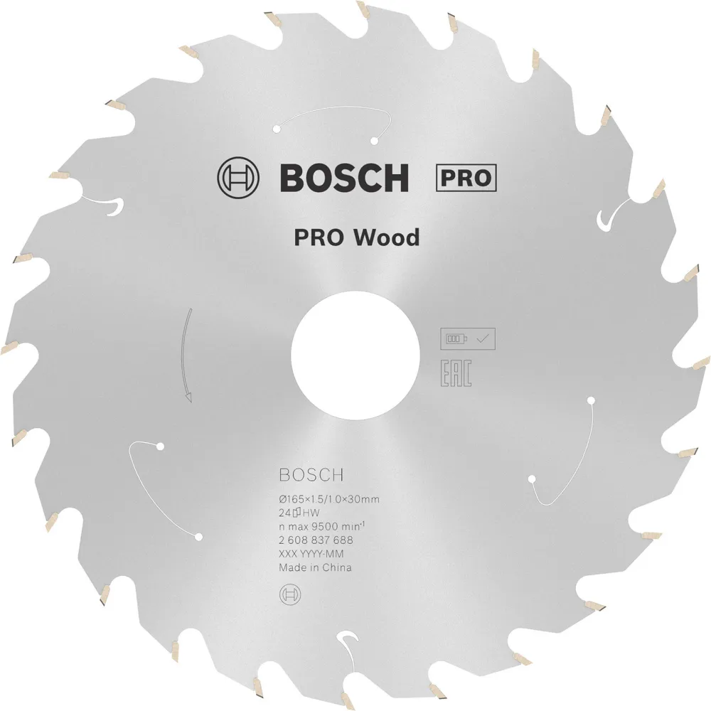 Bosch PRO Wood cordless Blatt für Kreissägen 165 x 1,5 x 30 mm - 2608837688