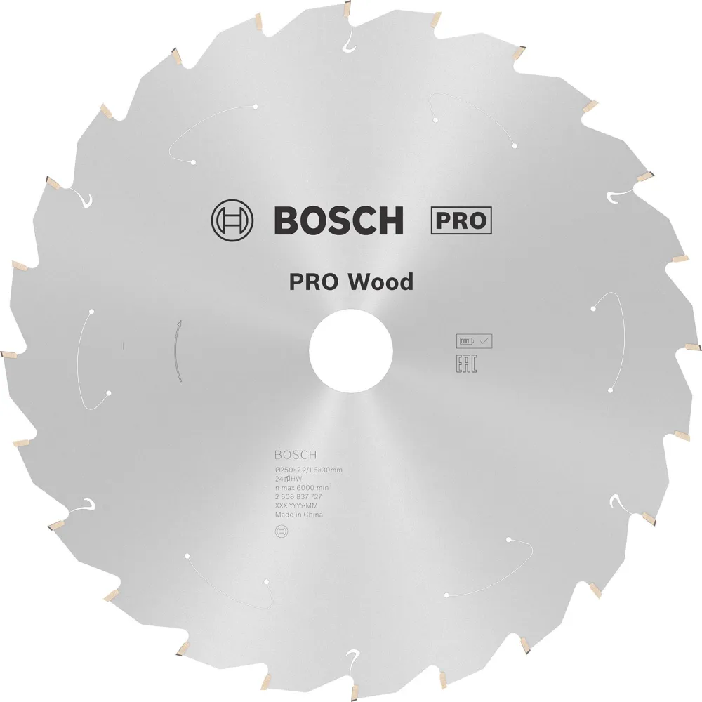 Bosch PRO Wood cordless Blatt für Kreissägen 250 x 2,2 x 30 mm - 2608837727