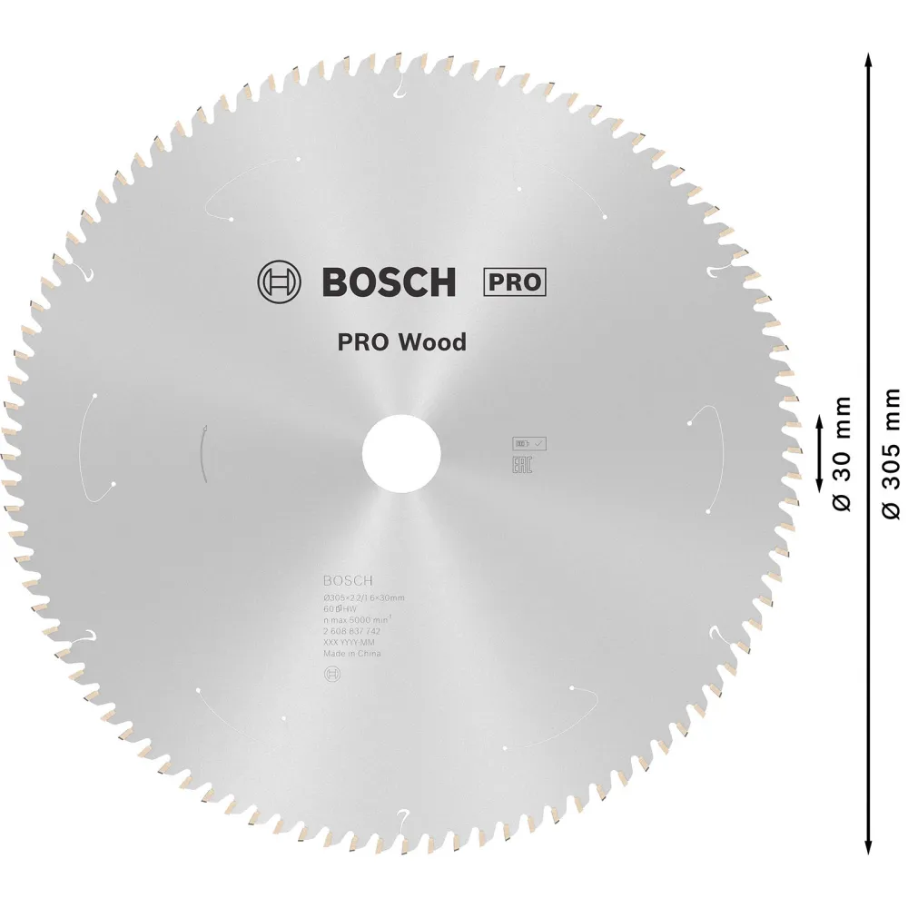 Bosch PRO Wood cordless Blatt für Kreissägen 305 x 2,2 x 30 mm - 2608837742