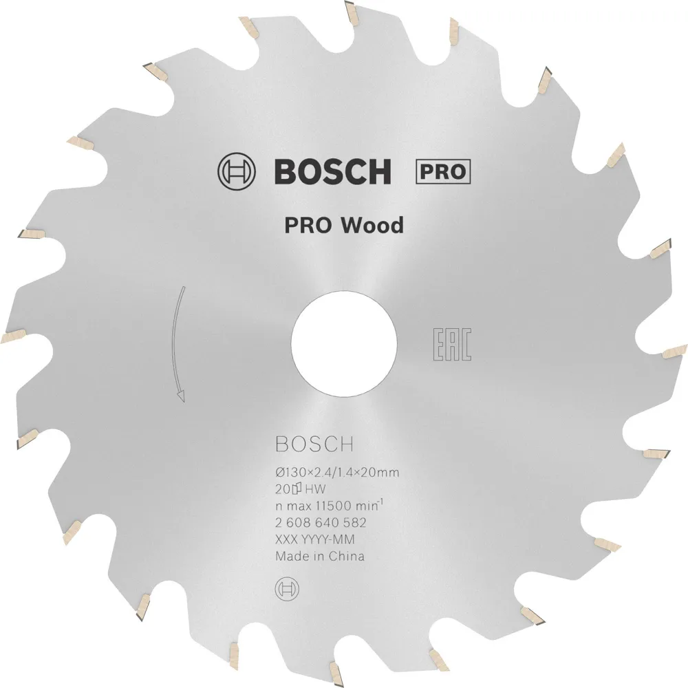 Bosch PRO Wood Kreissägeblatt 130 x 2,4 x 20 mm - 2608640582