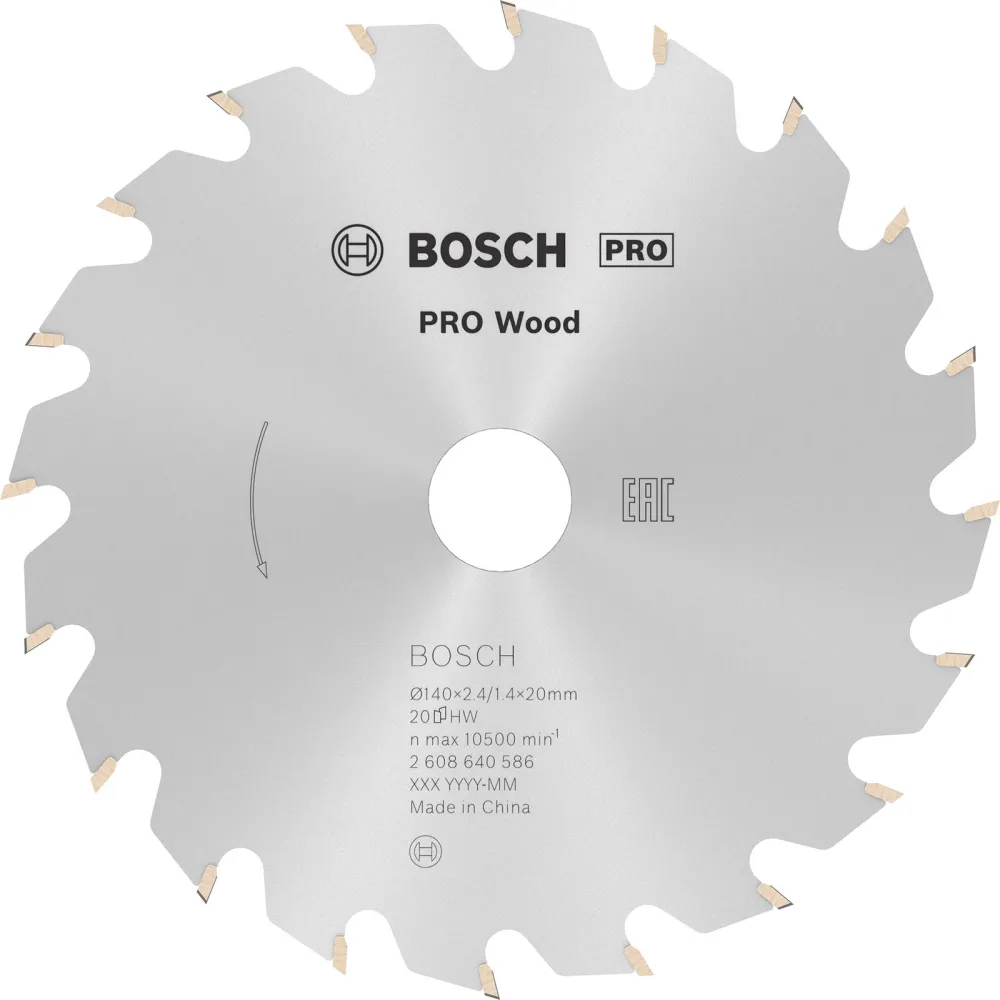 Bosch PRO Wood Kreissägeblatt 140 x 2,4 x 20 mm - 2608640586