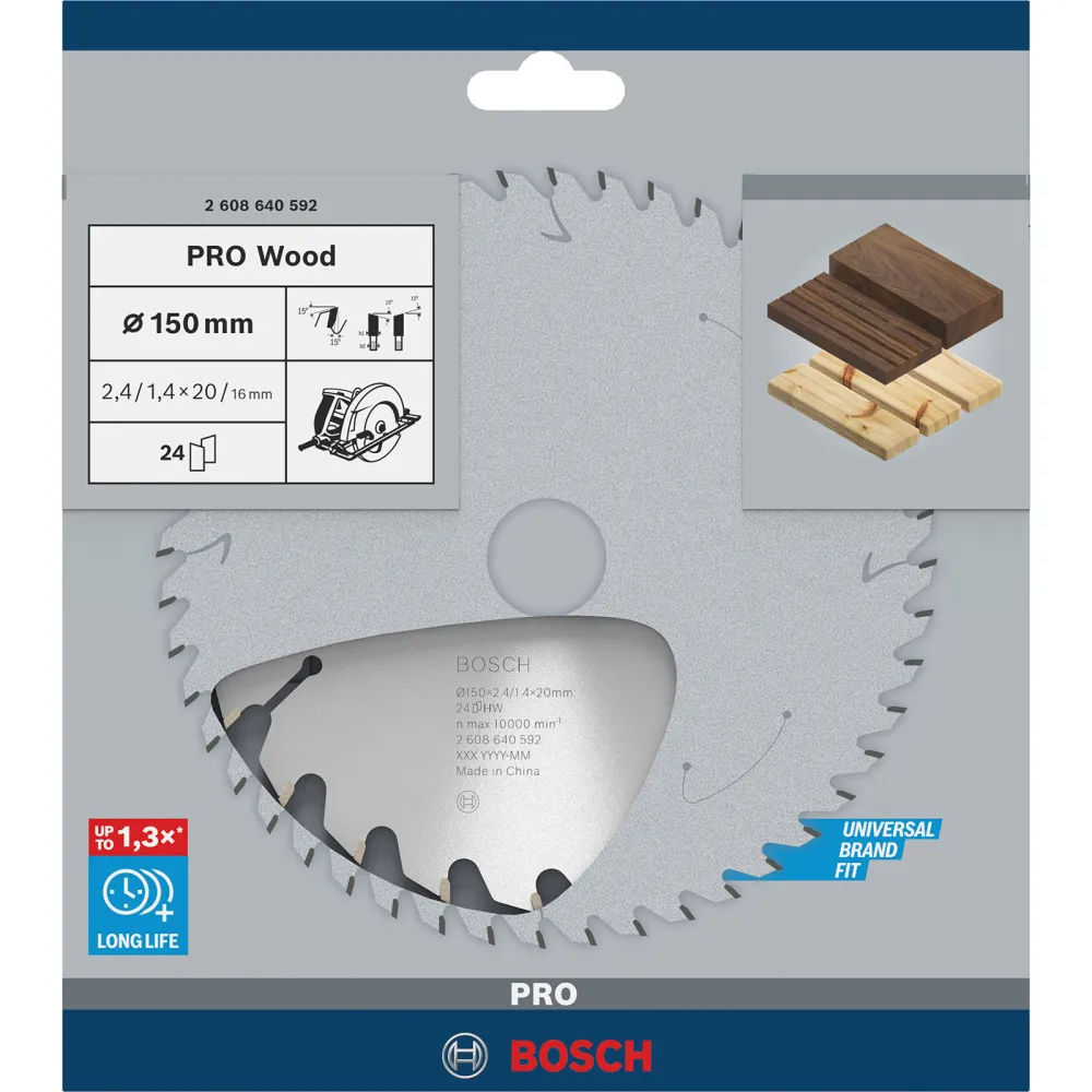 Bosch PRO Wood Kreissägeblatt 150 x 2,4 x 20 mm - 2608640592