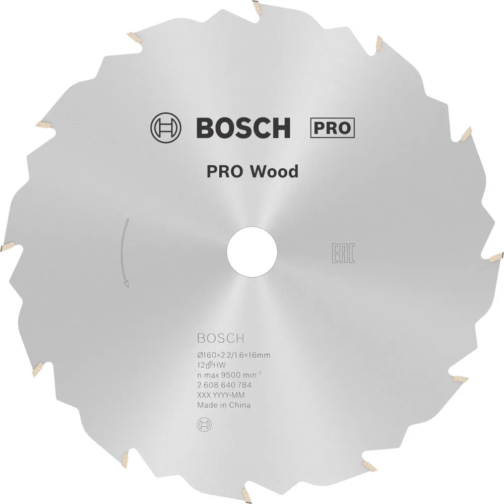 Bosch PRO Wood Kreissägeblatt 160 x 2,2 x 16 mm - 2608640784