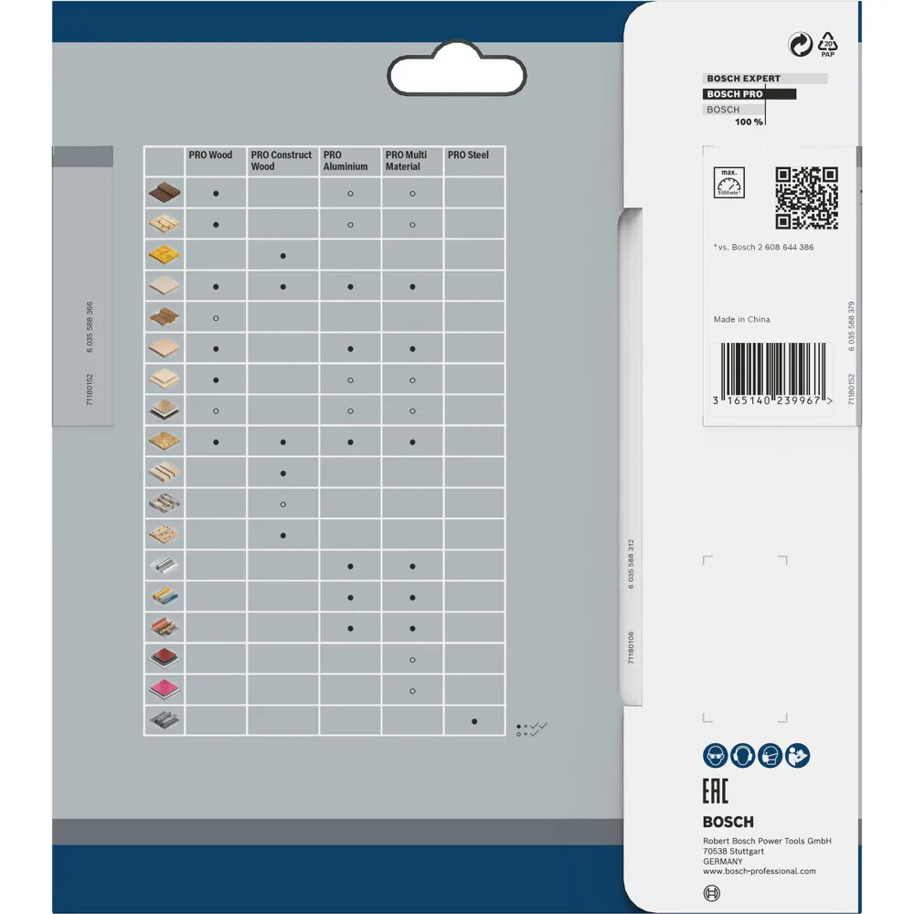Bosch PRO Wood Kreissägeblatt 160 x 2,2 x 16 mm - 2608640785