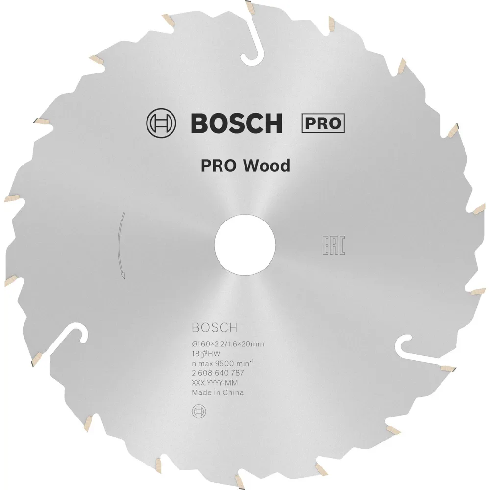 Bosch PRO Wood Kreissägeblatt 160 x 2,2 x 20 mm - 2608640787