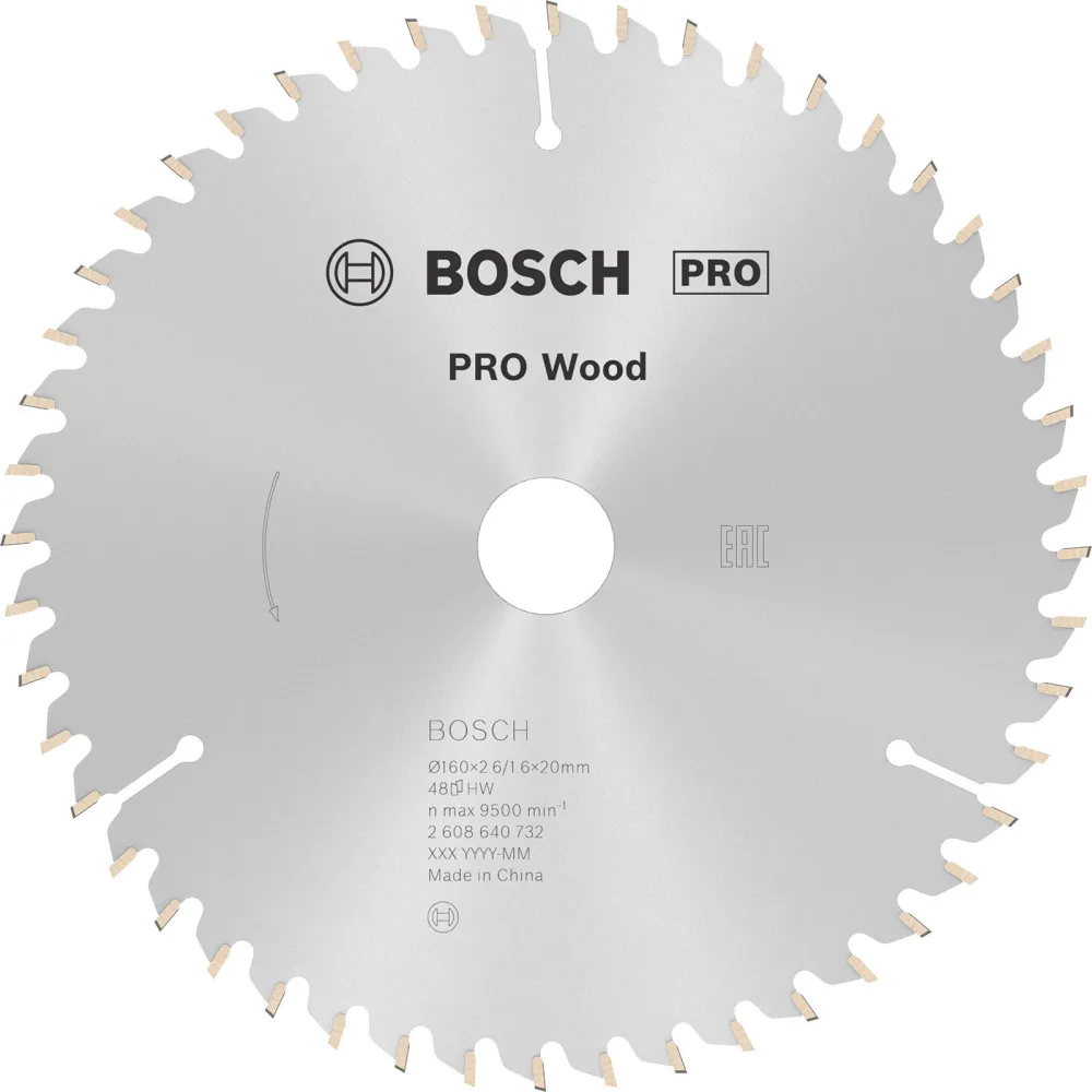 Bosch PRO Wood Kreissägeblatt 160 x 2,6 x 20 mm - 2608640732