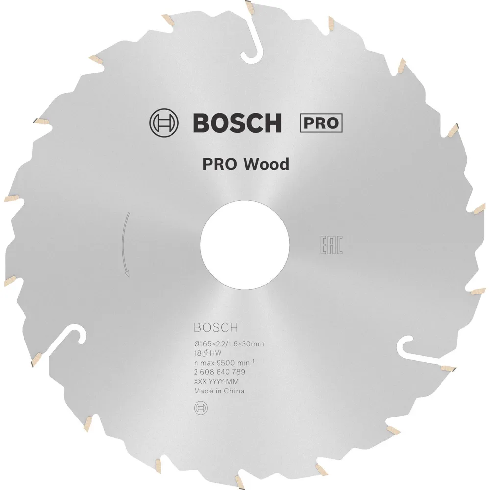 Bosch PRO Wood Kreissägeblatt 165 x 2,2 x 30 mm - 2608640789