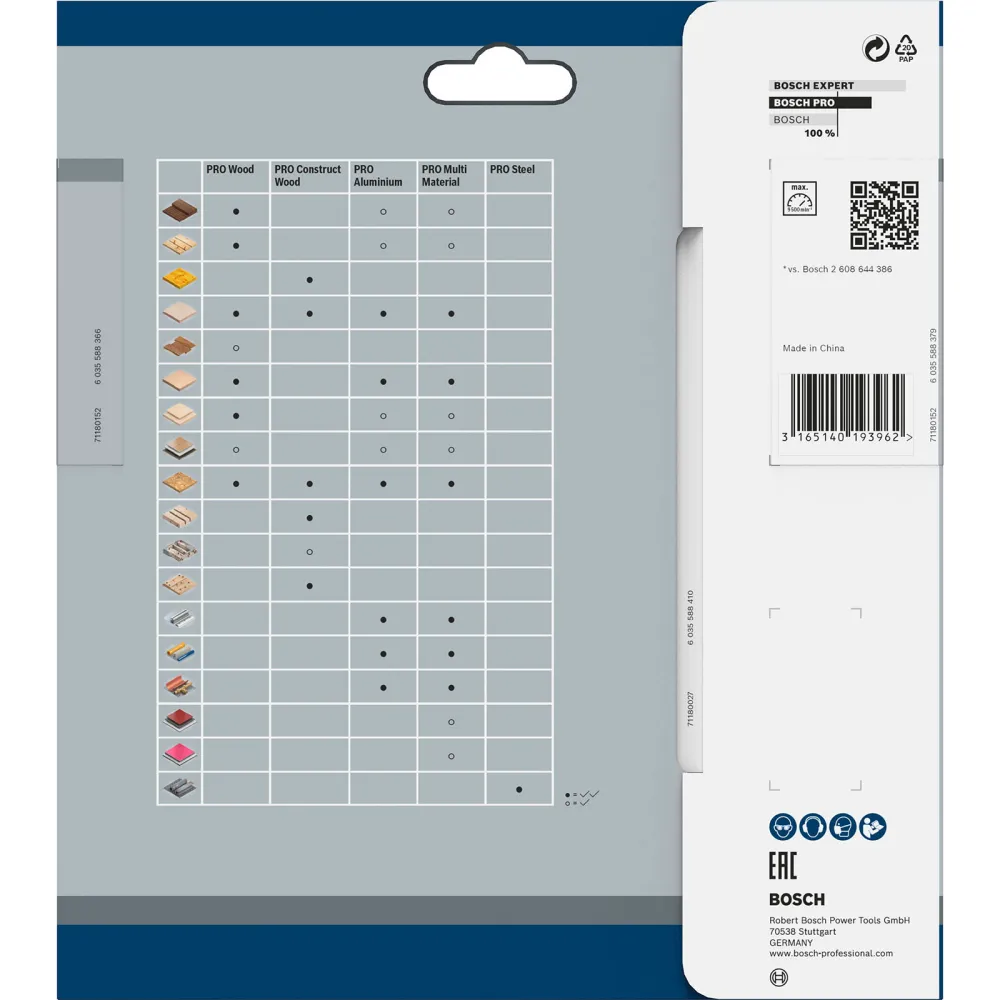 Bosch PRO Wood Kreissägeblatt 165 x 2,6 x 30 mm - 2608640602