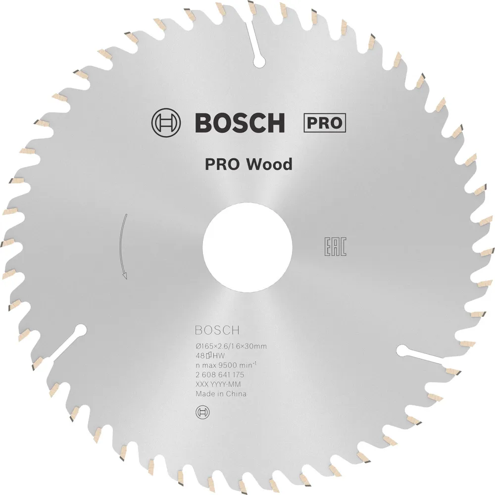 Bosch PRO Wood Kreissägeblatt 165 x 2,6 x 30 mm - 2608641175