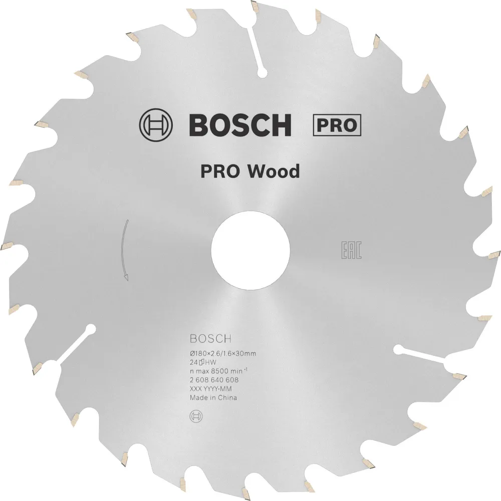 Bosch PRO Wood Kreissägeblatt 180 x 2,6 x 30 mm - 2608640608