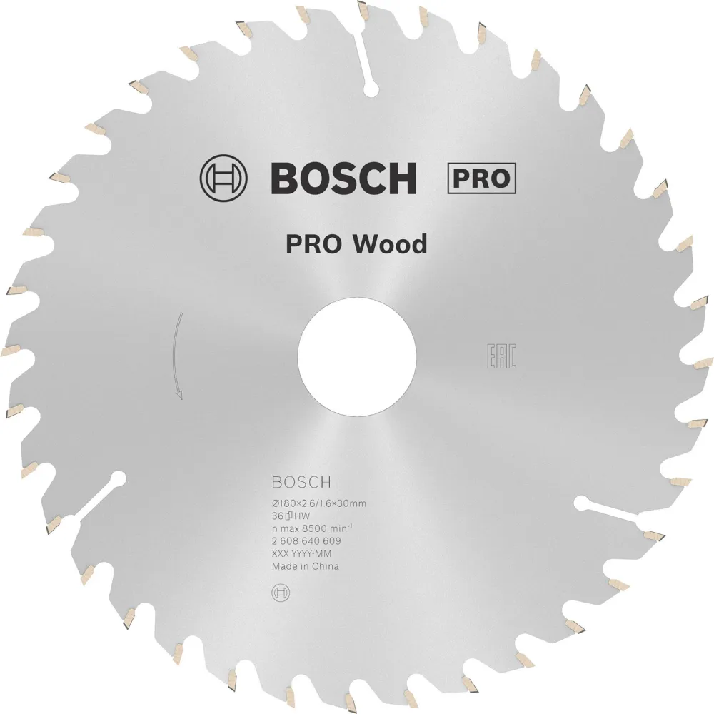 Bosch PRO Wood Kreissägeblatt 180 x 2,6 x 30 mm - 2608640609