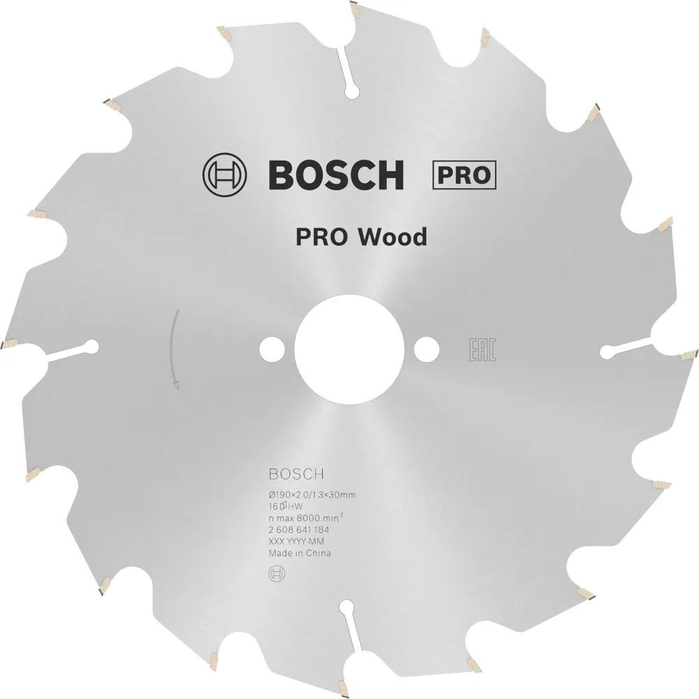 Bosch PRO Wood Kreissägeblatt 190 x 2 x 30 mm - 2608641184