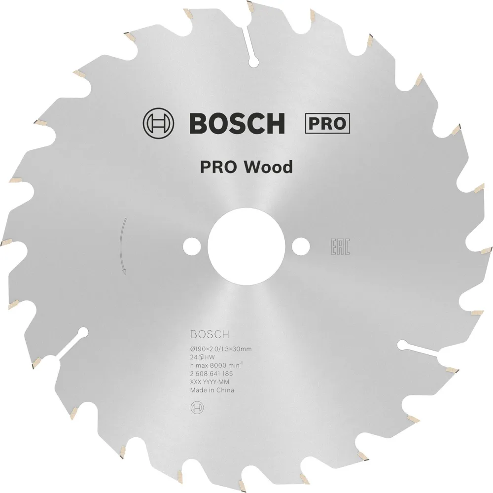 Bosch PRO Wood Kreissägeblatt 190 x 2 x 30 mm - 2608641185