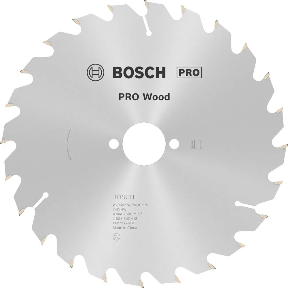 Bosch PRO Wood Kreissägeblatt 200 x 2,8 x 30 mm - 2608640618