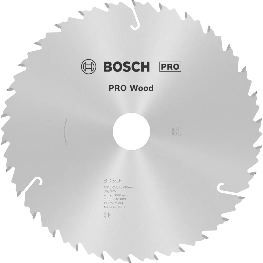 Bosch PRO Wood Kreissägeblatt 210 x 2,4 x 30 mm - 2608640803