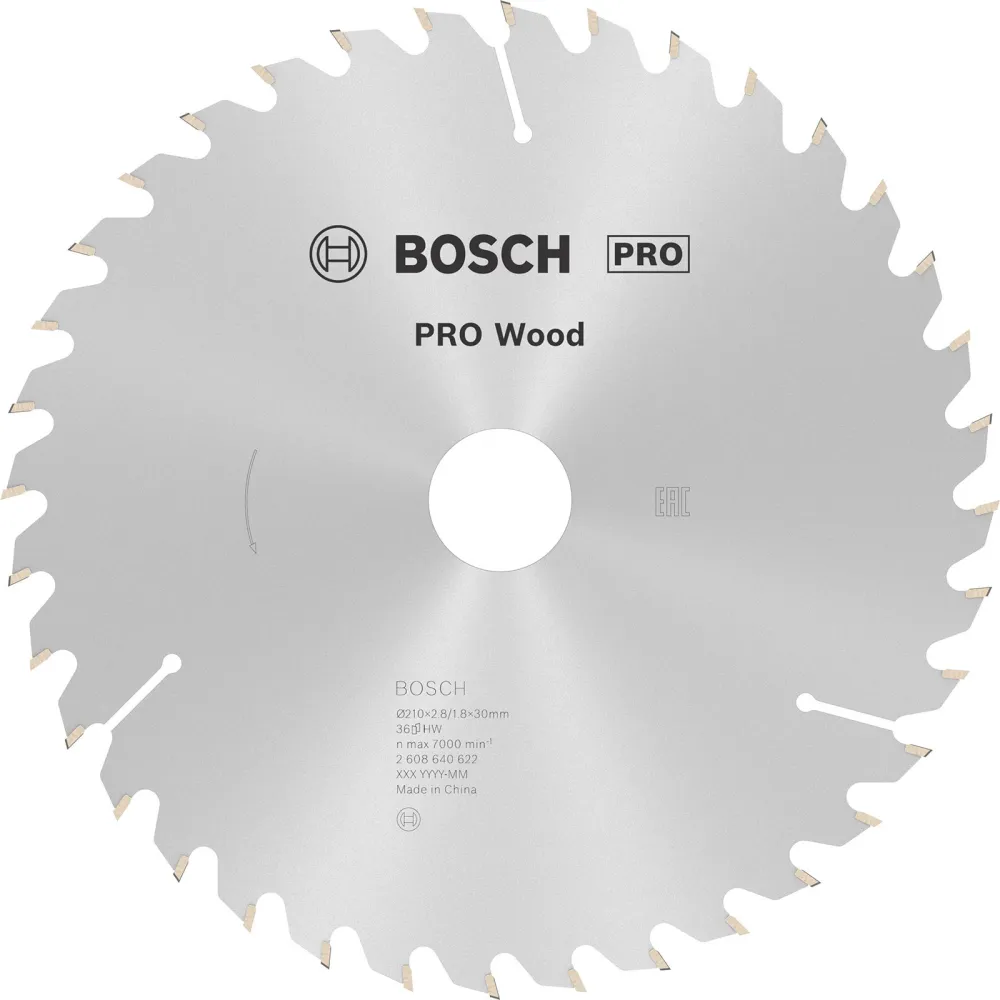 Bosch PRO Wood Kreissägeblatt 210 x 2,8 x 30 mm - 2608640622