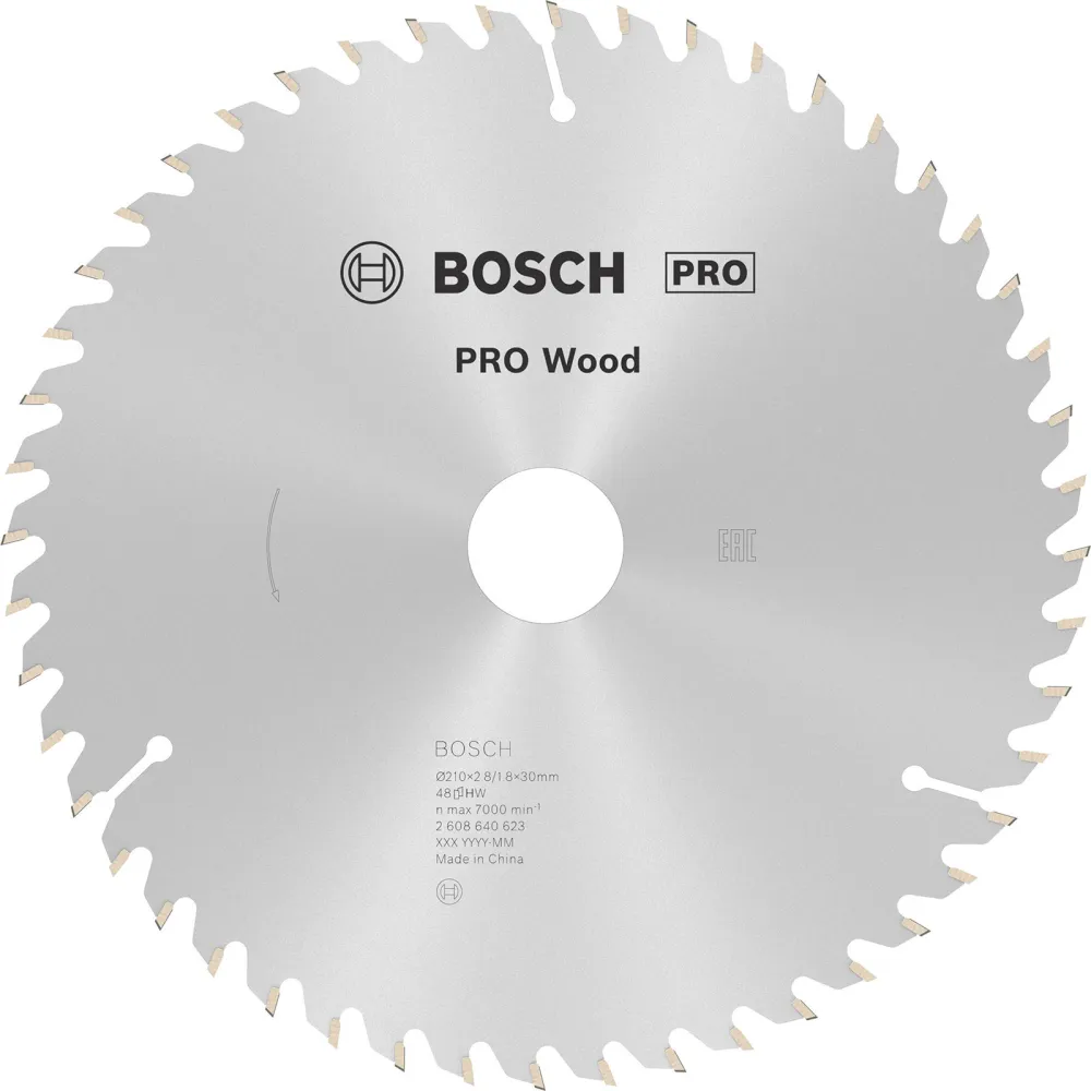 Bosch PRO Wood Kreissägeblatt 210 x 2,8 x 30 mm - 2608640623