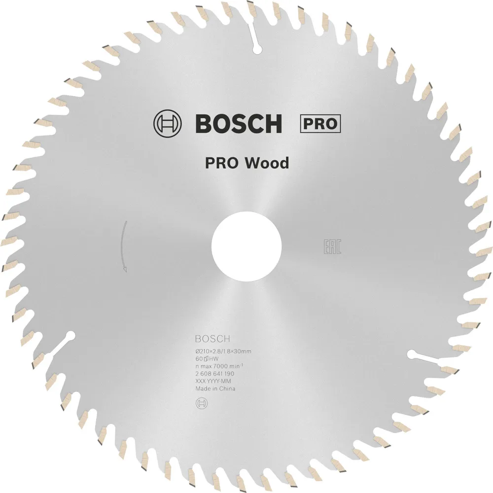 Bosch PRO Wood Kreissägeblatt 210 x 2,8 x 30 mm - 2608641190