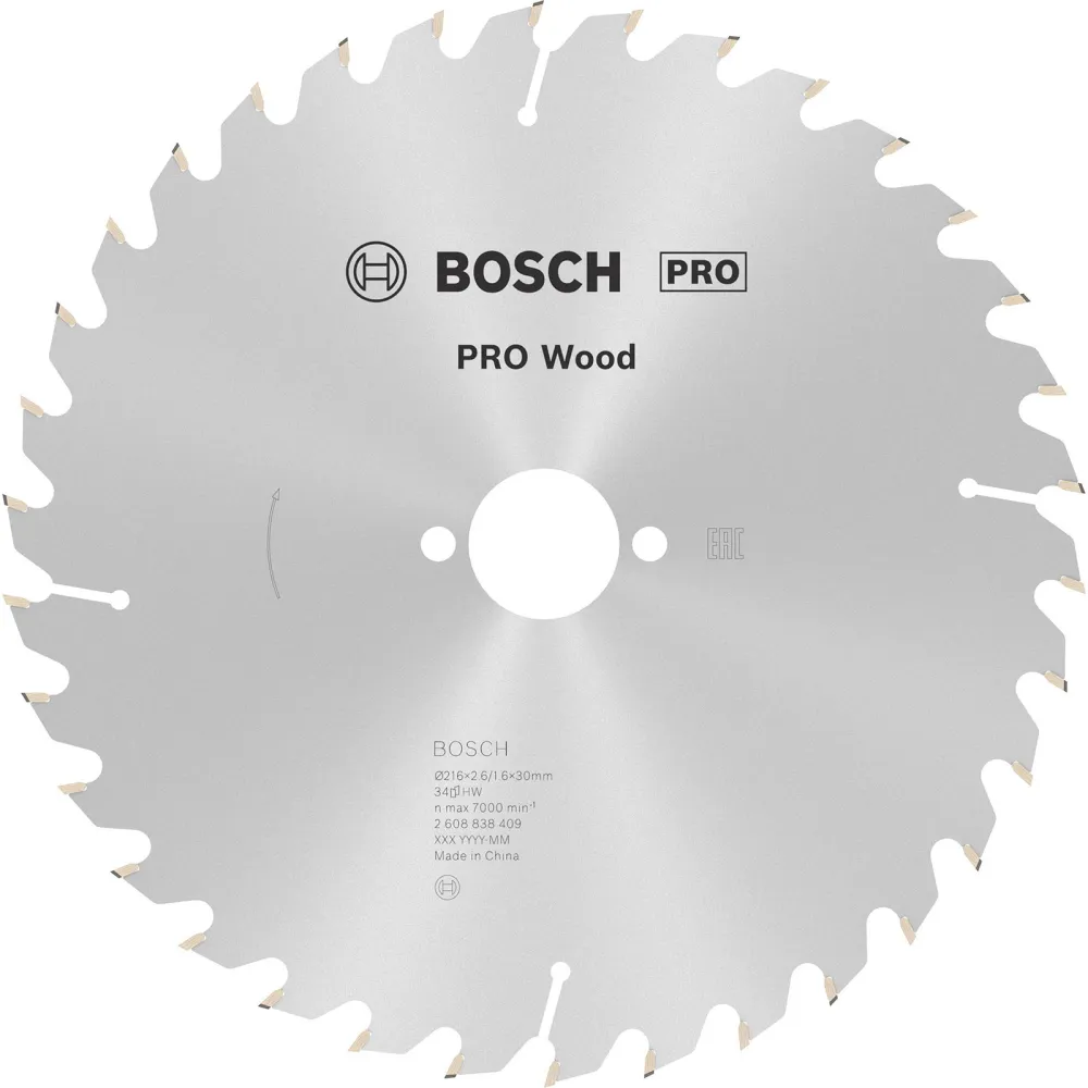 Bosch PRO Wood Kreissägeblatt 216 x 2,6 x 30 mm - 2608838409