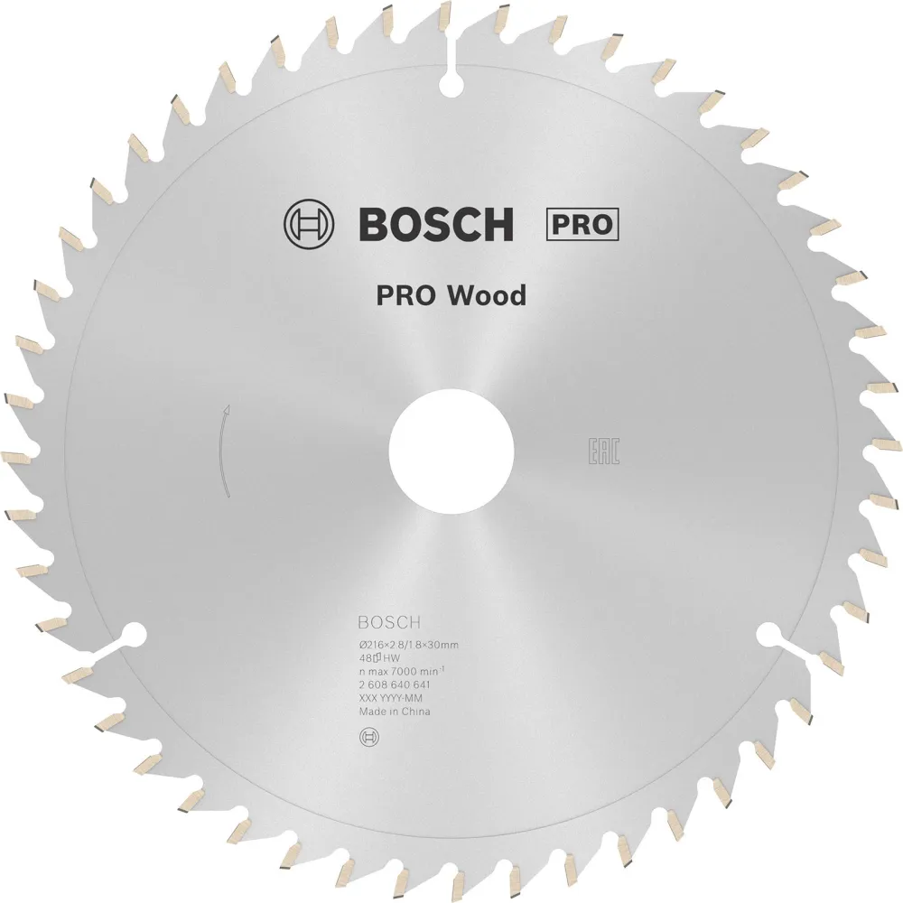 Bosch PRO Wood Kreissägeblatt 216 x 2,8 x 30 mm - 2608640641