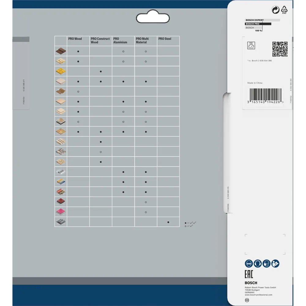 Bosch PRO Wood Kreissägeblatt 230 x 2,8 x 30 mm - 2608640629
