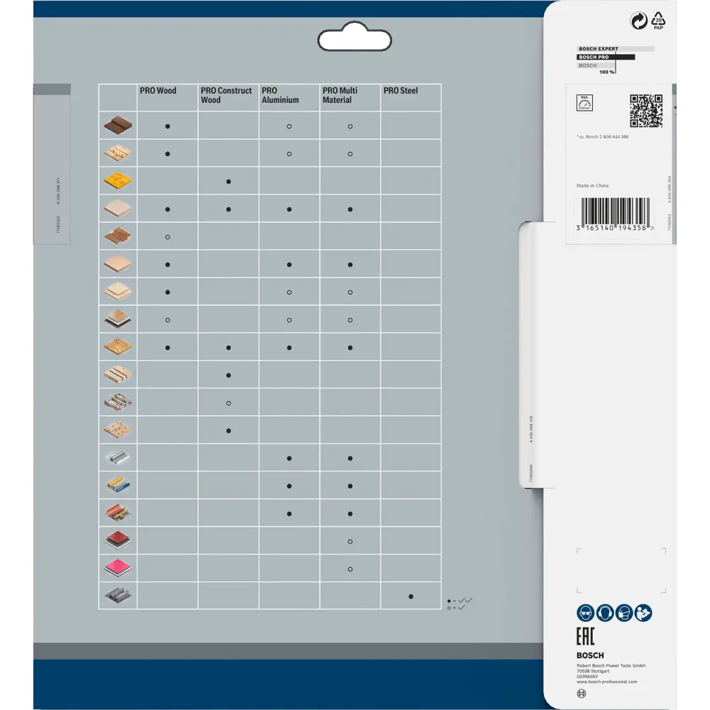 Bosch PRO Wood Kreissägeblatt 250 x 3,2 x 30 mm - 2608640644