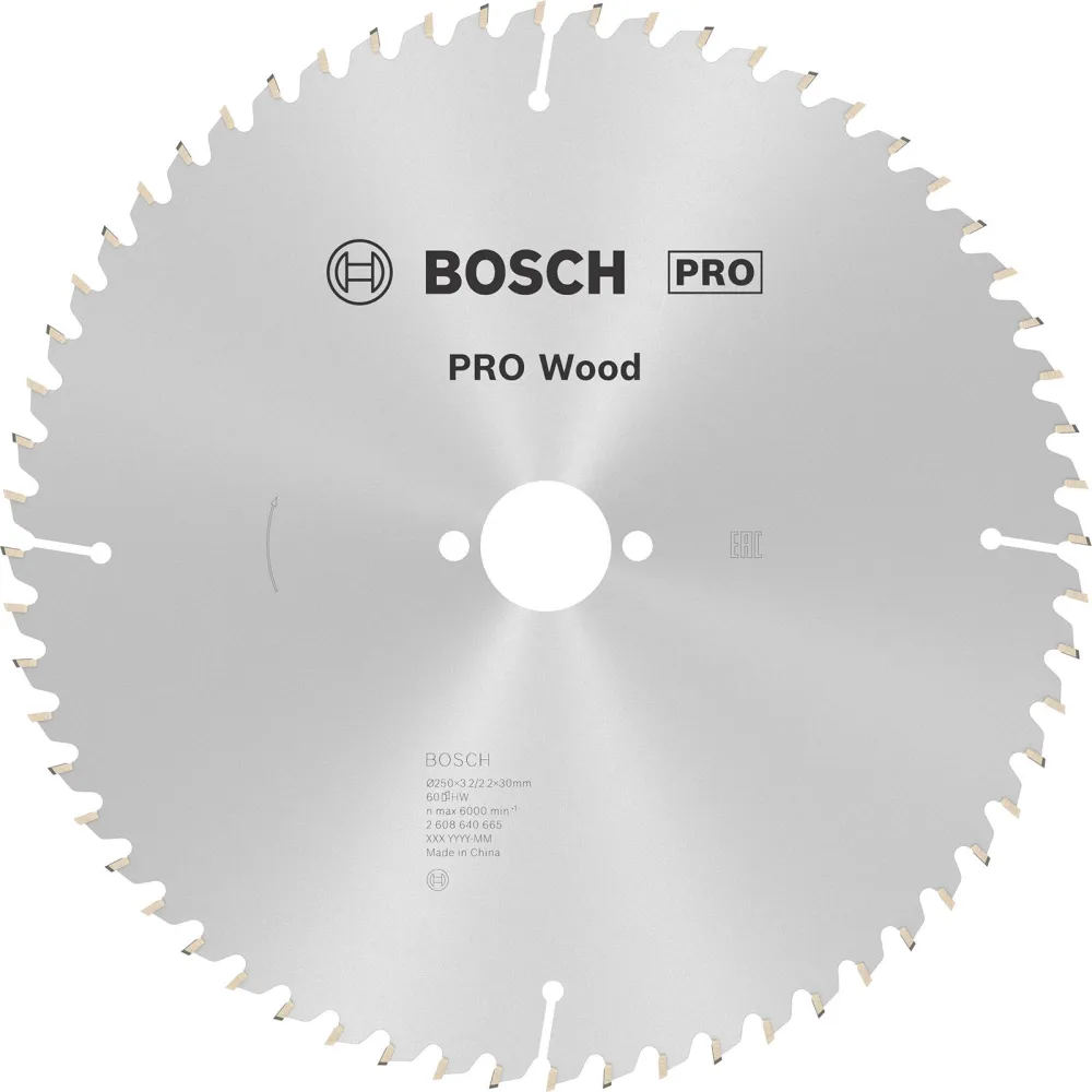 Bosch PRO Wood Kreissägeblatt 250 x 3,2 x 30 mm - 2608640665