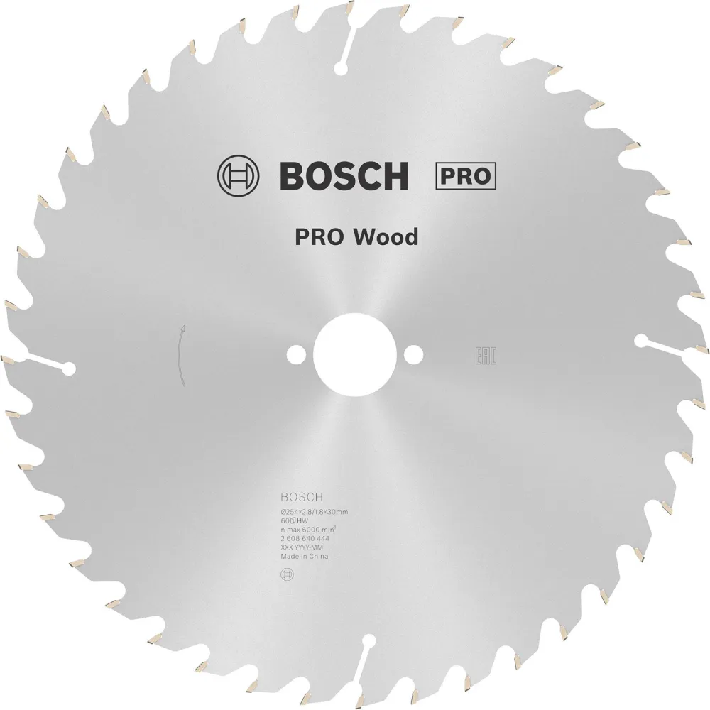Bosch PRO Wood Kreissägeblatt 254 x 2,8 x 30 mm - 2608640444