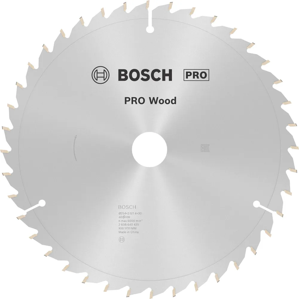 Bosch PRO Wood Kreissägeblatt 254 x 2 x 30 mm - 2608640435