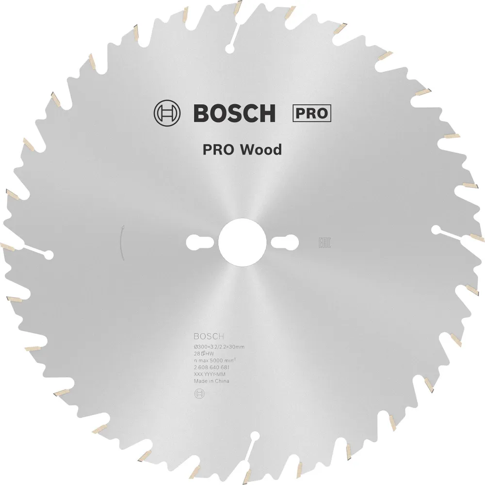 Bosch PRO Wood Kreissägeblatt 300 x 3,2 x 30 mm - 2608640681