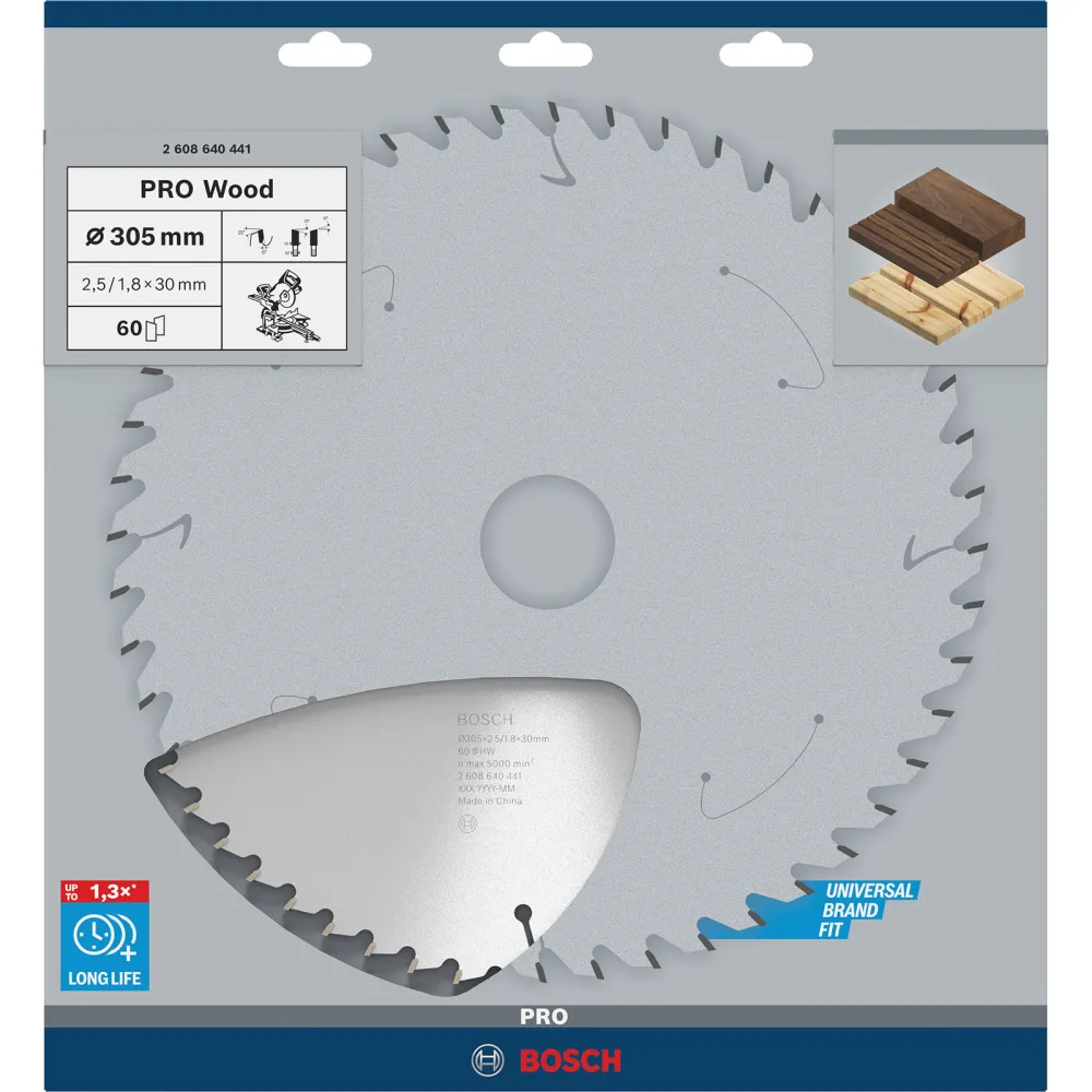 Bosch PRO Wood Kreissägeblatt 305 x 2,5 x 30 mm - 2608640441