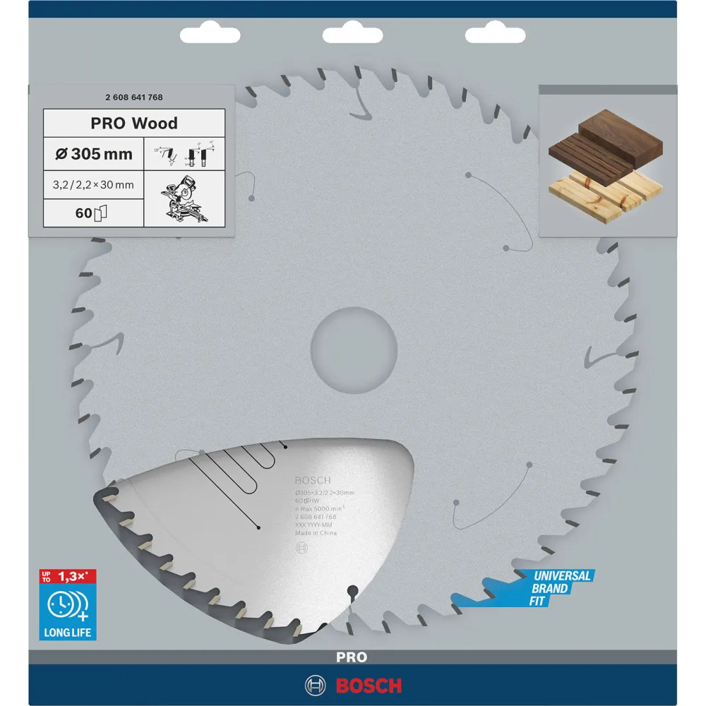 Bosch PRO Wood Kreissägeblatt 305 x 3,2 x 30 mm - 2608641768