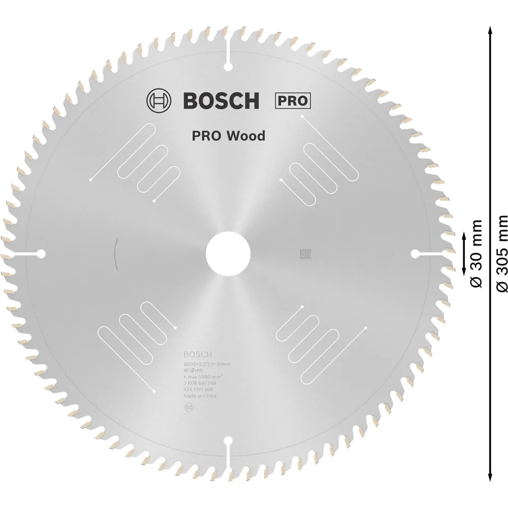 Bosch PRO Wood Kreissägeblatt 305 x 3,2 x 30 mm - 2608641769