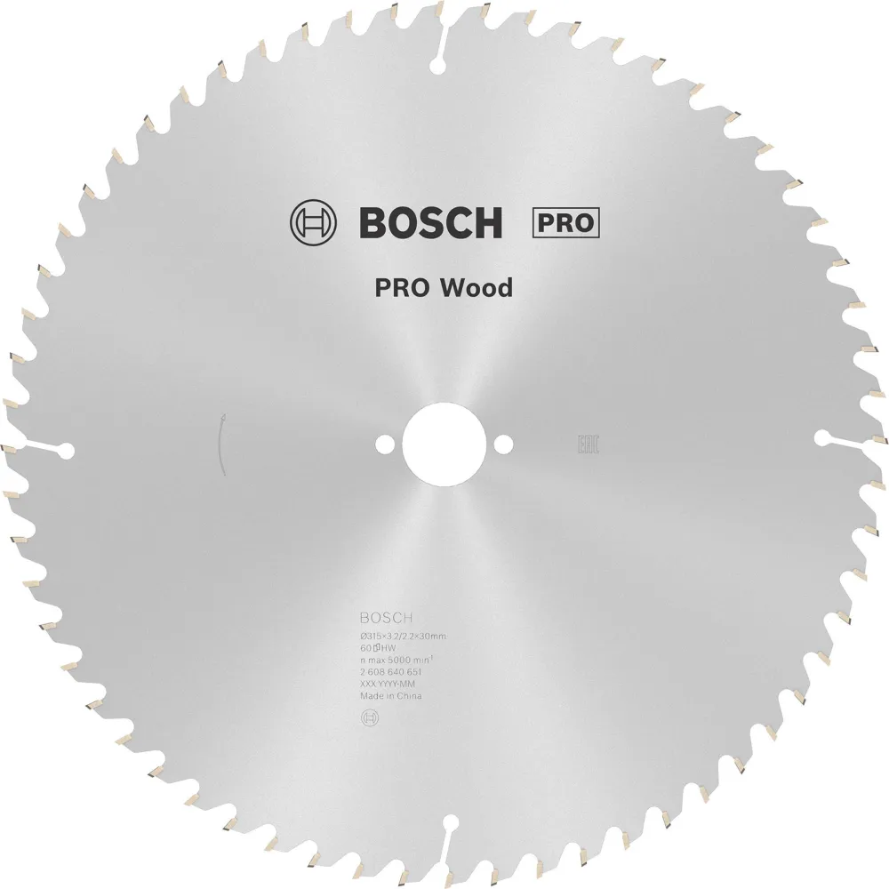 Bosch PRO Wood Kreissägeblatt 315 x 3,2 x 30 mm - 2608640651