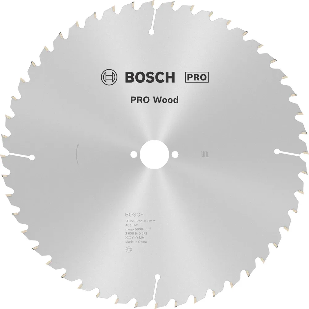 Bosch PRO Wood Kreissägeblatt 315 x 3,2 x 30 mm - 2608640673