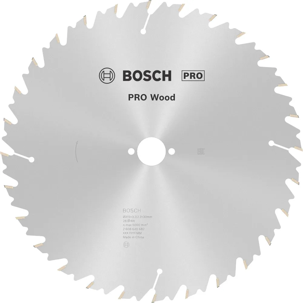 Bosch PRO Wood Kreissägeblatt 315 x 3,2 x 30 mm - 2608640682