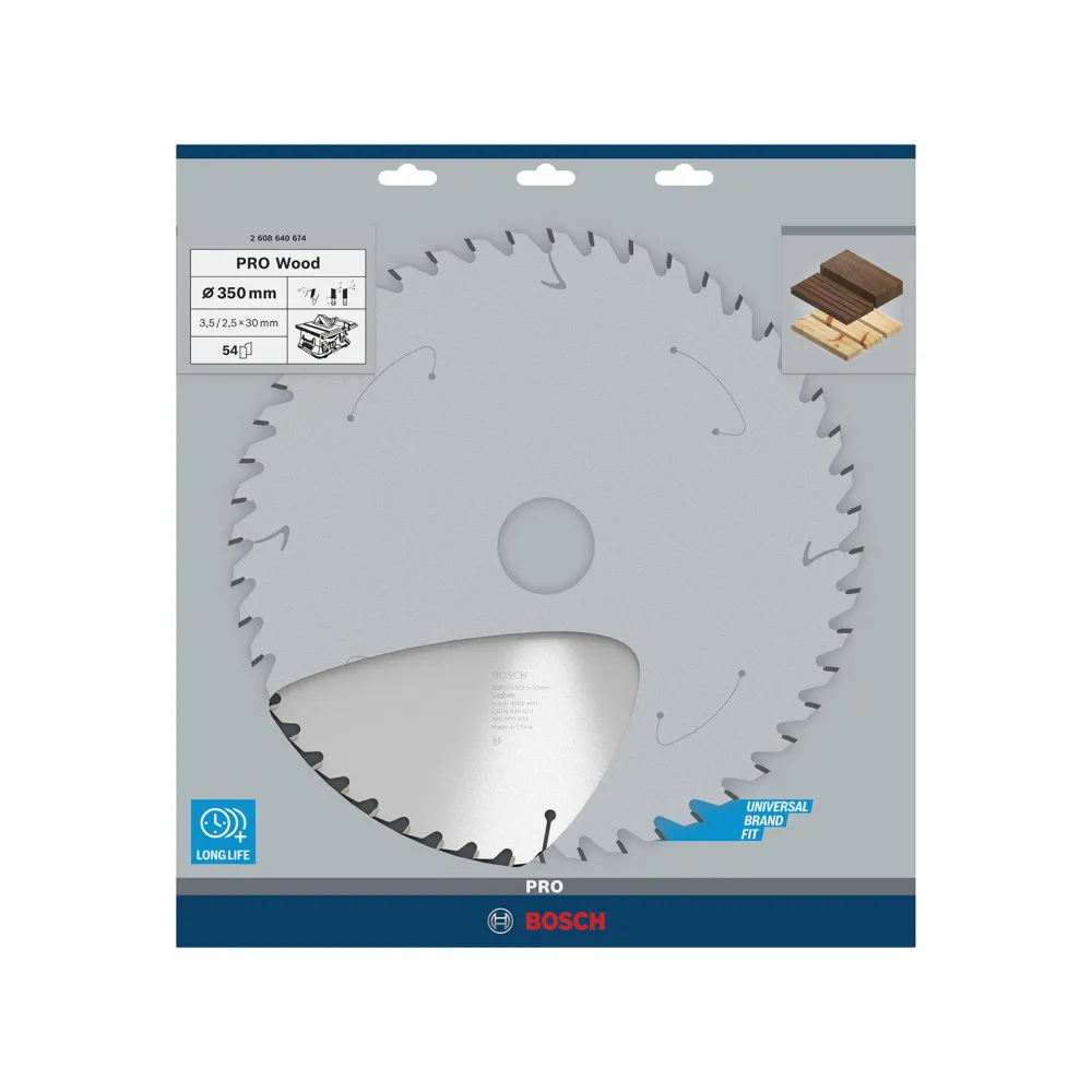 Bosch PRO Wood Kreissägeblatt 350 x 3,5 x 30 mm - 2608640674