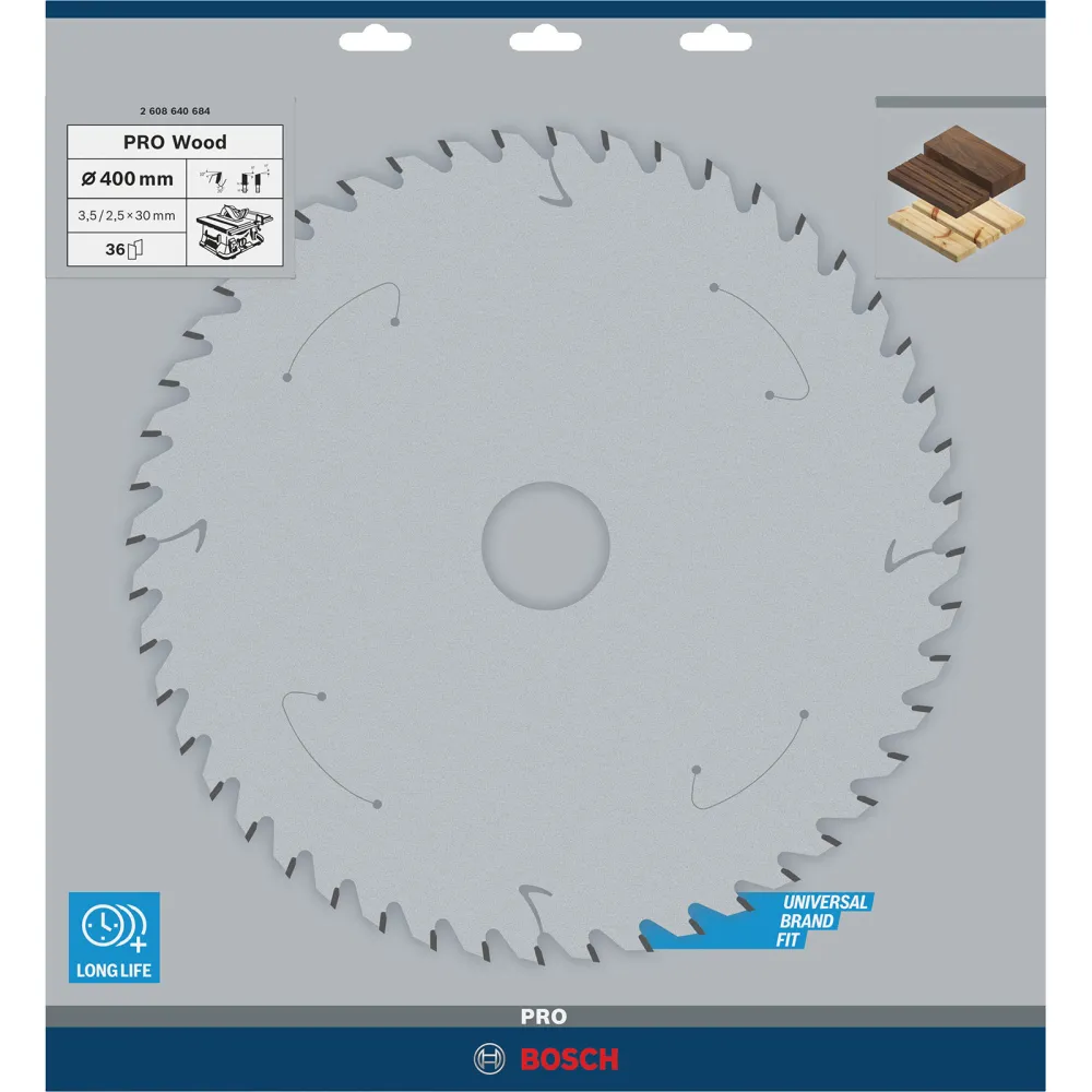 Bosch PRO Wood Kreissägeblatt 400 x 3,5 x 30 mm - 2608640684