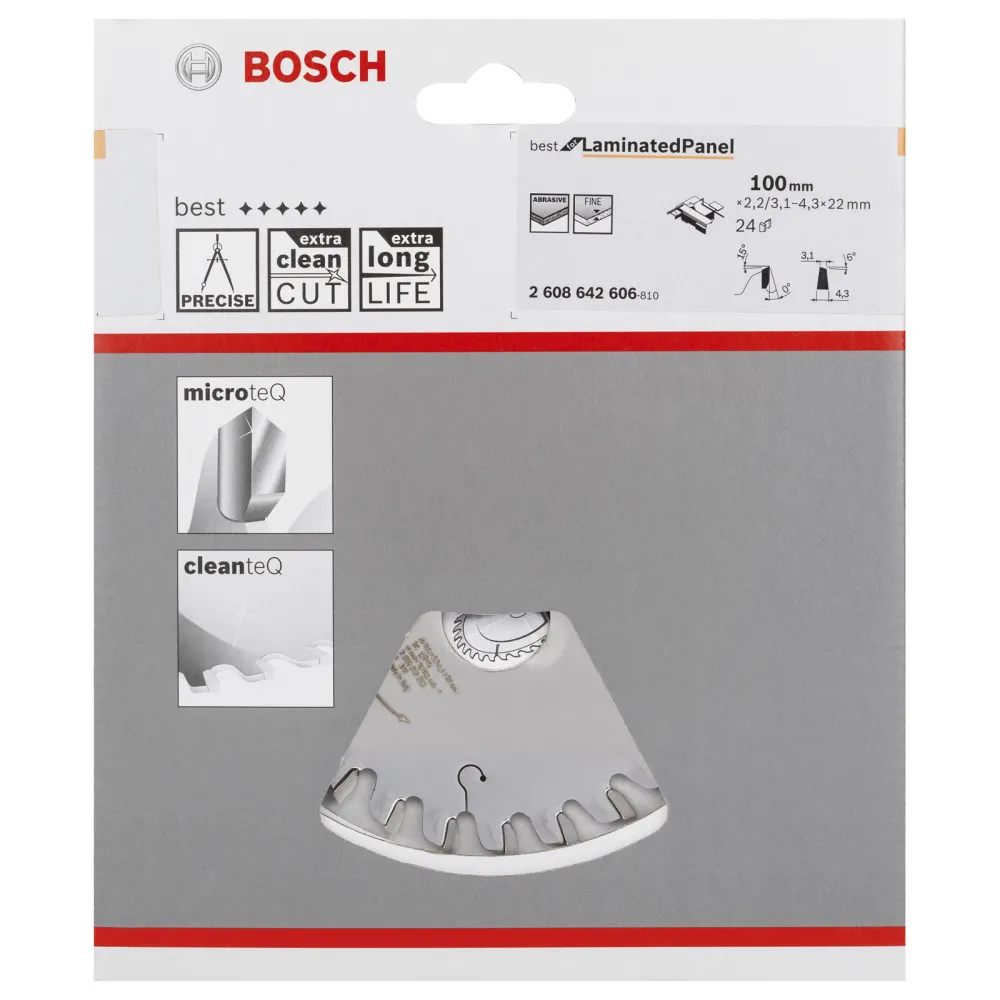Bosch Vorritzblatt konisch Best Laminated Panel 100 x 22 x 2,2 mm 24 - 2608642606
