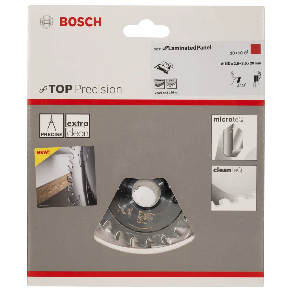 Bosch Vorritzblatt Top Precision Best Laminated Panel, 80 x 20 x 2,8 - 3,6 mm -2608642126