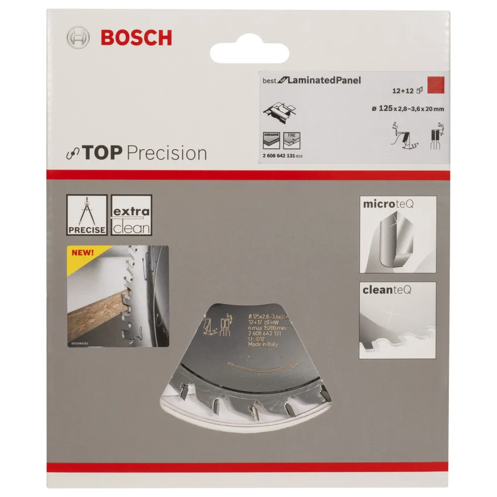 Bosch Vorritzblatt Top Precision Best Laminated Panel, 125 x 20 x 2,8 - 3,6 mm -2608642131
